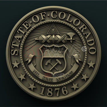 COLORADO STATE SEAL 3D STL 3DWave